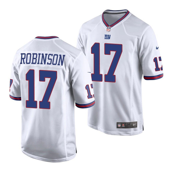 Men's New York Giants #17 Wan'Dale Robinson White Color Rush Limited Stitched Jersey Men's New York Giants #17 Wan'Dale Robinson White Color Rush Limited Stitched Jersey